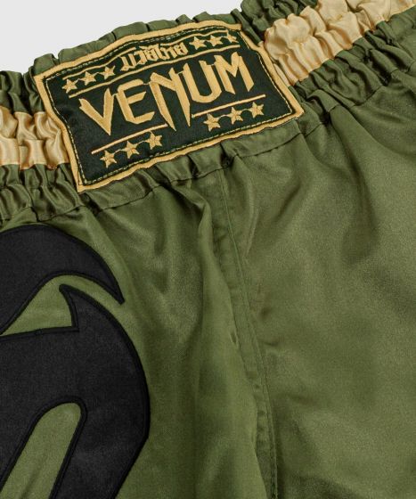 Pantaloncini da Muay Thai Venum Giant - Cachi/Nero