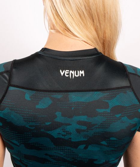 Camiseta de compresión Venum Defender 2.0 - Mangas cortas - Negro/Verde