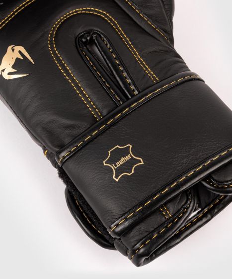 Venum Shield Pro Boxing Gloves Velcro - Black/Black-Gold