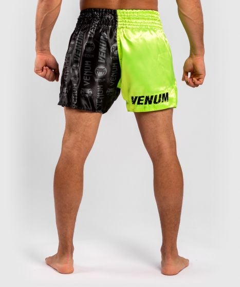 Pantalones cortos Venum Logos Muay Thai - Negro/Amarillo