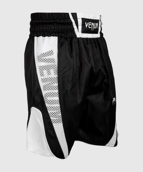 Pantaloncini da boxe Venum Elite - Neri/Bianchi