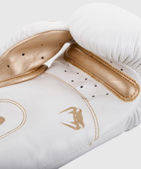 Venum Giant 3.0 Boxing Gloves - Nappa Leather - White/Gold