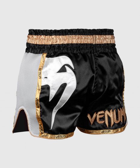 Muay Thai Shorts Venum Giant - Schwarz/Weiß/Gold