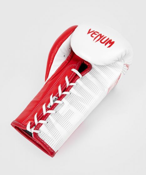 RWS x Venum Official Boxing Gloves with Laces - White