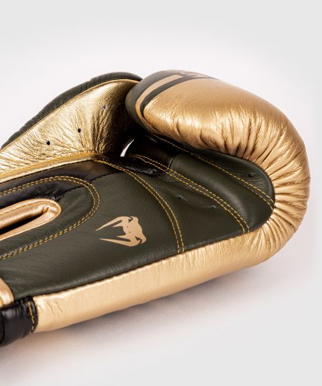 Venum Shield Pro Boxing Gloves Velcro - Khaki/Gold