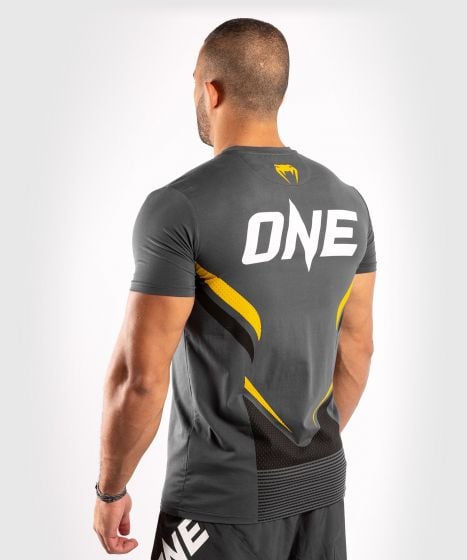 ONE FC Impact T-Shirt - Grau/Gelb