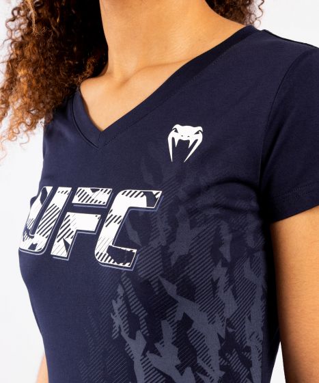UFC Venum Authentic Fight Week T-shirt met korte mouwen voor dames - Marineblauw