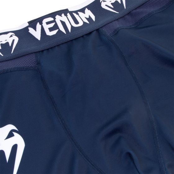 Venum Logos Kompressionshose - Marineblau/Weiß