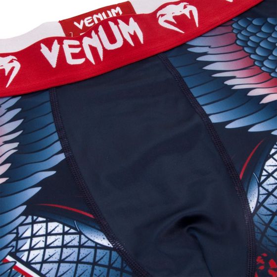 Pantaloni a compressione Venum Rooster - Blu navy/Arancioni