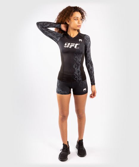 UFC Venum Authentic Fight Week Women's Performance Long Sleeve Rashguard - Black