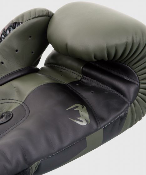 Venum Elite Boxing Gloves - Khaki/Black