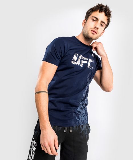 UFC Venum Authentic Fight Week T-shirt met korte mouwen voor heren - Marineblauw