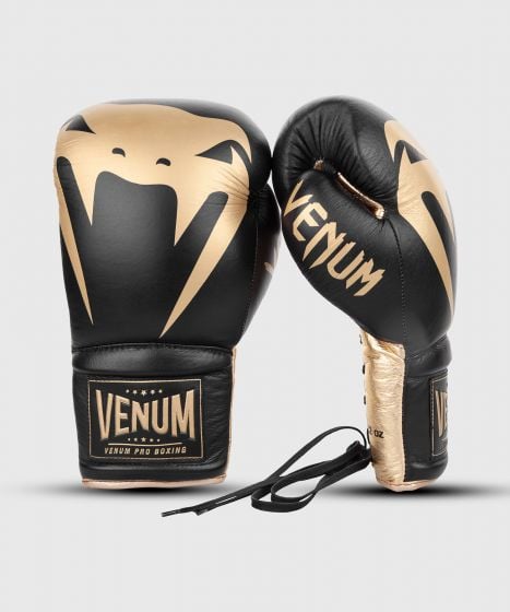 Venum Giant 2.0 professionelle Boxhandschuhe - MIT SCHNÜRUNG - Schwarz/Gold