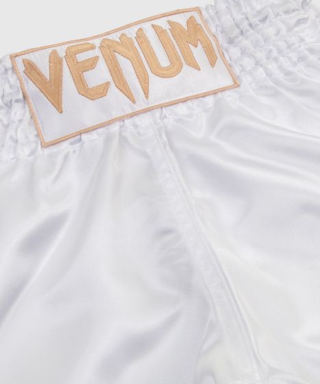 Pantaloncini Muay Thai Classic Venum - Bianco/Oro