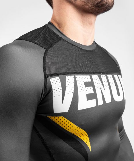 T-shirt de compression Venum ONE FC Impact - manches longues - Gris/Jaune