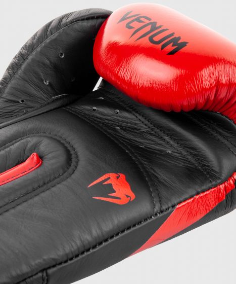 Gants de boxe pro Venum Hammer - Velcro - Noir/Rouge