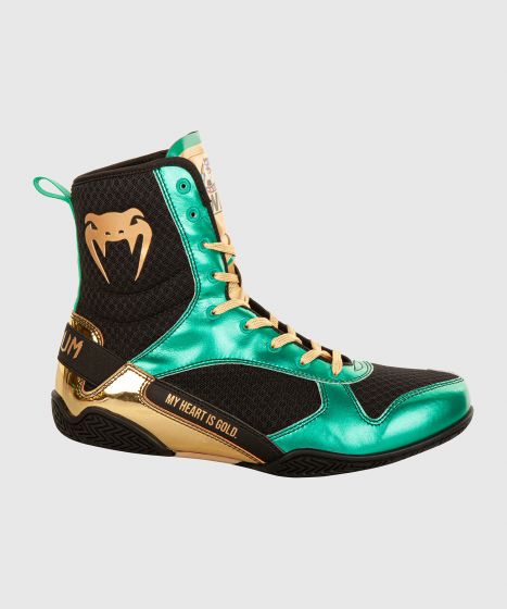 Venum Elite Boxing Shoes - WBC Limited Edition - Green/Gold