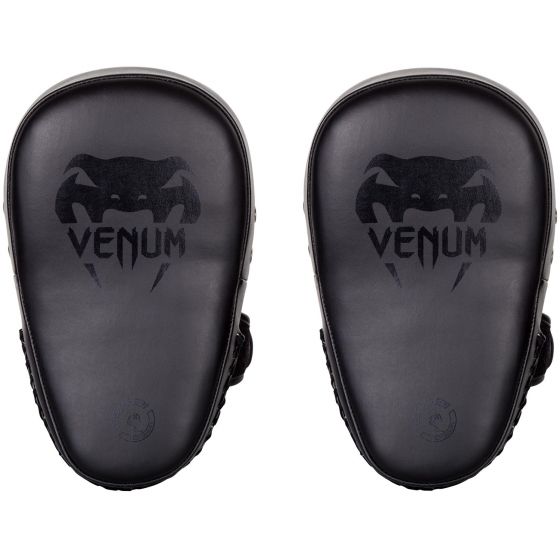 Venum Elite Small Kick Pads  - Black/Black