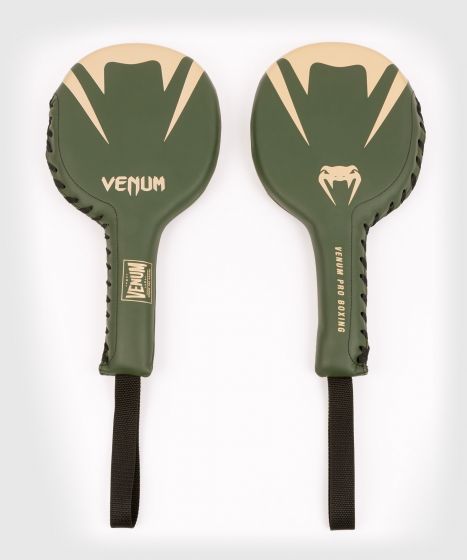 Venum Pro Boxing Rackets (Pair) - Khaki/Gold